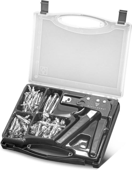 Produktbild Stahlwerk Hohlraumdübel-Zange im Set mit Metall-Hohlraumdübeln 72-teilig (72 Stk.)