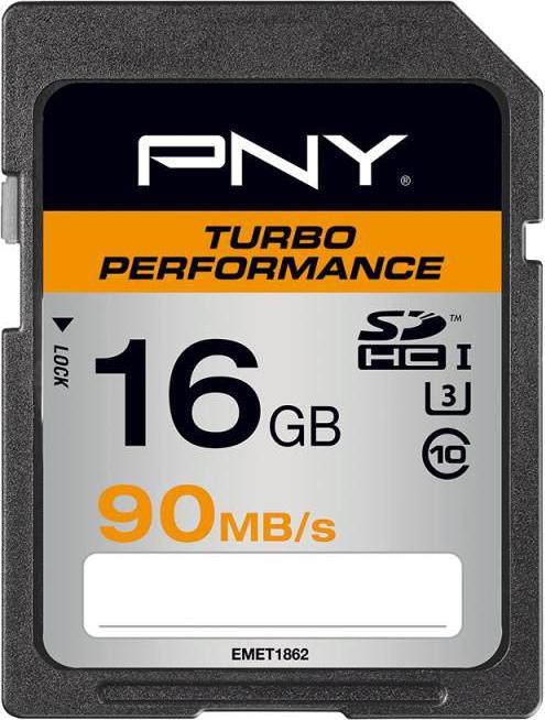 PNY SDHC Card 16GB Turbo Performance UHS-I (16 GB, SDHC, U3, UHS-I)