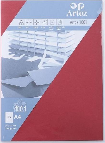 Produktbild Artoz 1001 Karten weinrot (A4, 220 g/m², 5 x)