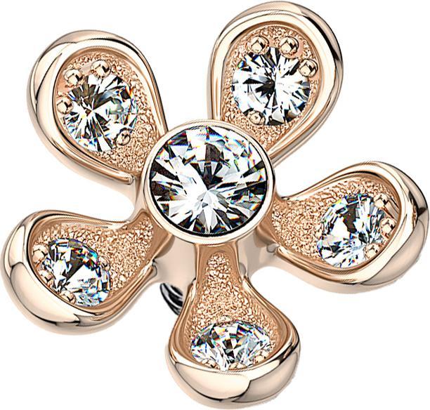 Image du produit Star Piercing Dermal Anchor rose gold fleur (Acier chirurgical 316L, Laiton)