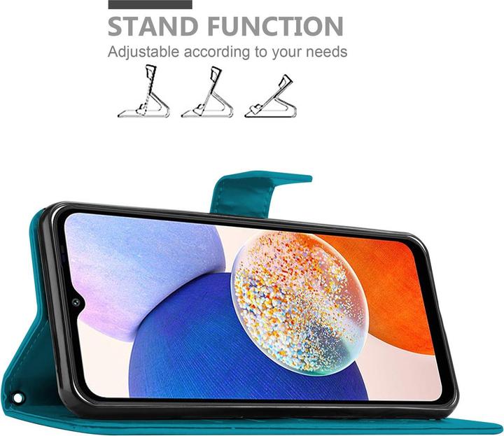 Produktbild Cadorabo Hülle für Samsung Galaxy A14 4G / 5G / M14 mit Blumen Muster (Samsung Galaxy M14, Samsung Galaxy A14)