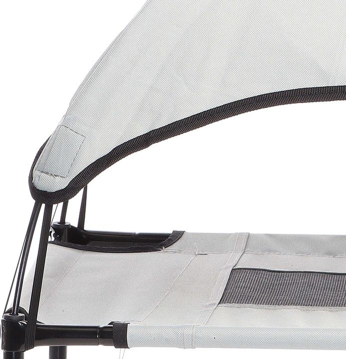 Immagine prodotto Wiltec Letto portatile per animali domestici relax all'aperto Letto per cani a baldacchino S Grigio (Cane)