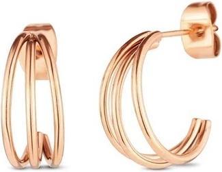 Vuch Elegant Hoop Earrings Made Of Gold-Plated Steel Elegy Rose Gold