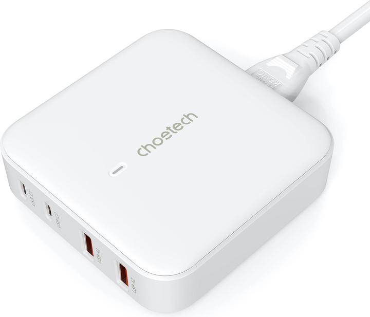 Produktbild Choetech PD8008 100W GaN-Schnellladegerät 2x USB-A / 2x USB-C - Weiss (100 W)