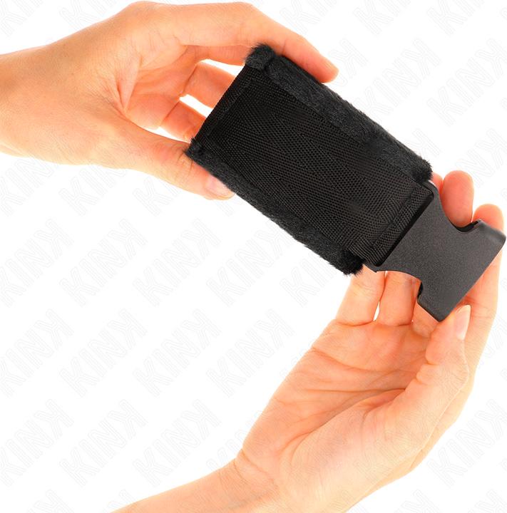 Actual product image Kink Nylon Bind Handcuffs With Velcro Fastener Red-Black Model 1 Adjustable 25-35 cm X 6 cm