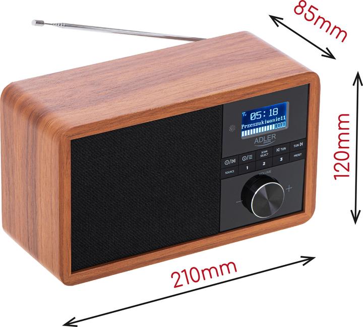 Image du produit Adler AD 1184 (FM, DAB+ DAB, AM, Bluetooth)