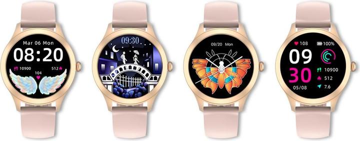 Actual product image Gino Rossi Damen-SMARTWATCH G.Rossi SW014G-3 Roségold, Silikonarmband