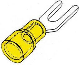Velleman Forked Spade Jaune 5.3Mm