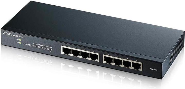Productafbeelding Zyxel Switch 8x GbE GS1900-8 slimme schakelaar, desktop, ventilatorloos (8 Havens)