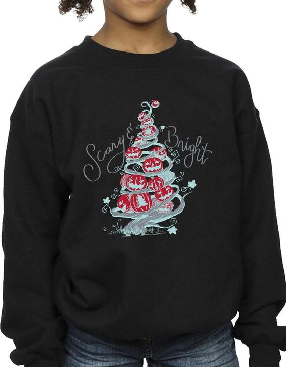 Actual product image Disney Girls The Nightmare Before Christmas Scary & Bright Sweatshirt (116)