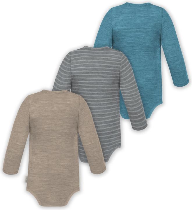 Immagine prodotto Normani Confezione da 3 pezzi di body a maniche lunghe in merino per bambino e bambina - 9355 (86)