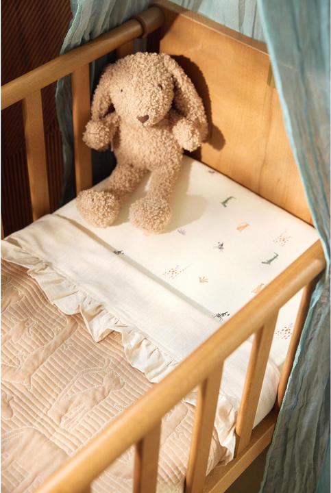 Produktbild Jollein Fix-Leintuch Jungle Jambo 140 x 70 cm, Weiss (140 x 70 cm)