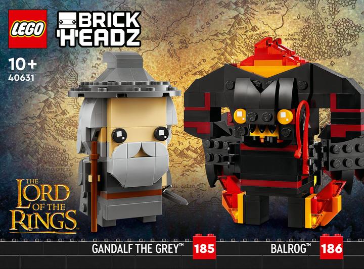 Image du produit LEGO BrickHeadz - Gandalf le Gris et Balrog (40631, LEGO Brickheadz)