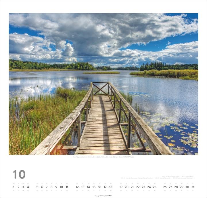 Actual product image Schweden Kalender 2026 - Licht und Wasser (48 x 46 cm, German)