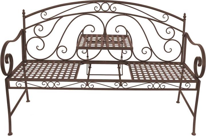 Actual product image Garden Pleasure Garden bench Perpignan brown with folding table