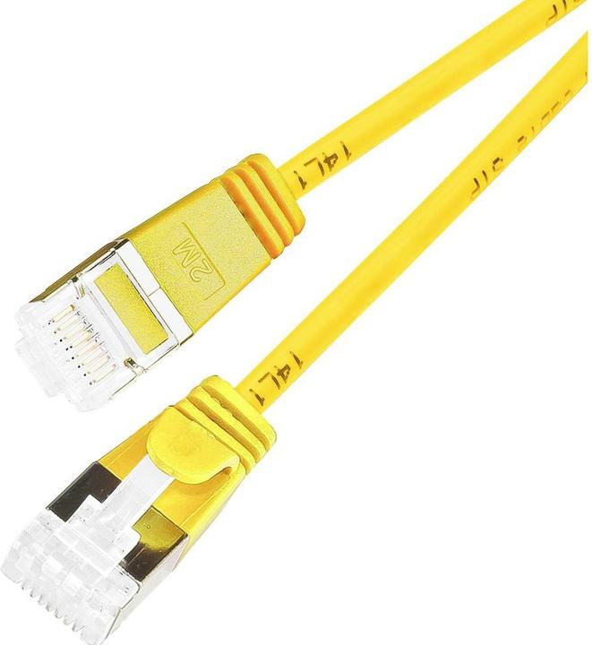 Actual product image Wirewin Slim patch cable: U/FTP, 2.0m, yellow (U/FTP, CAT6a, 2 m)