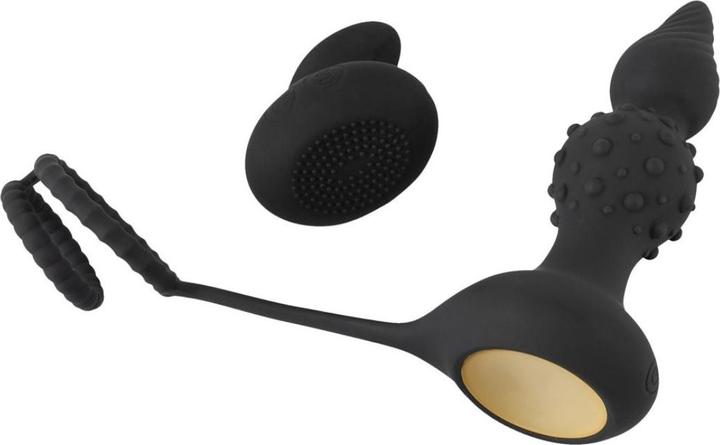 Actual product image Rebel RC Butt Plug with Cock & Ball Rings