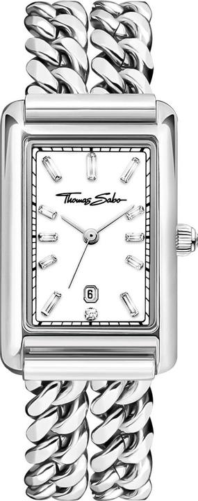 Immagine prodotto Thomas Sabo Damenuhr rechteckig silberfarben (Orologio da polso analogico)