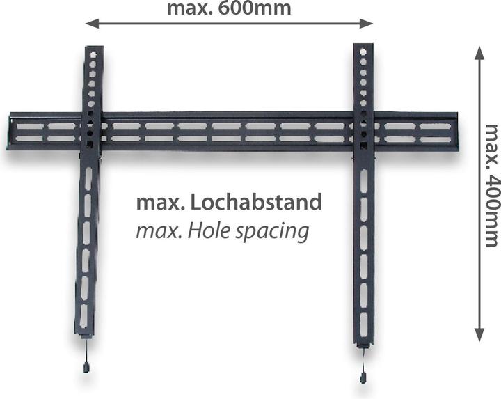 Immagine prodotto Spectral JM-600SF Supporto a parete per TV sw 101,60cm (40")-75" fissa 30kg distanza dal muro 18mm