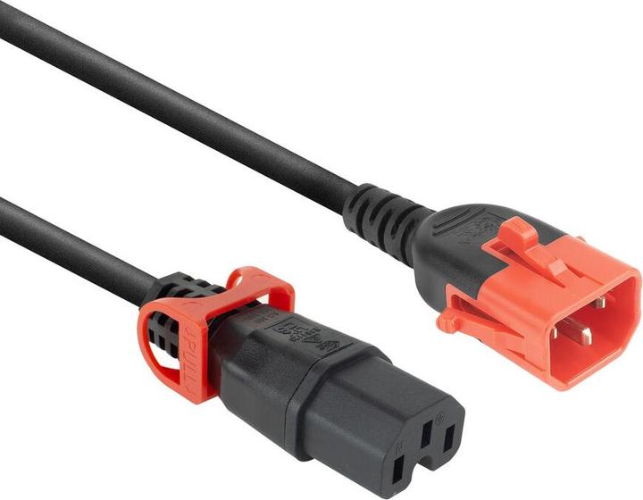 Produktbild Powercord C14 IEC Lock+ Dual Locking - C15 IEC Lock+ black 3 m, PC3876