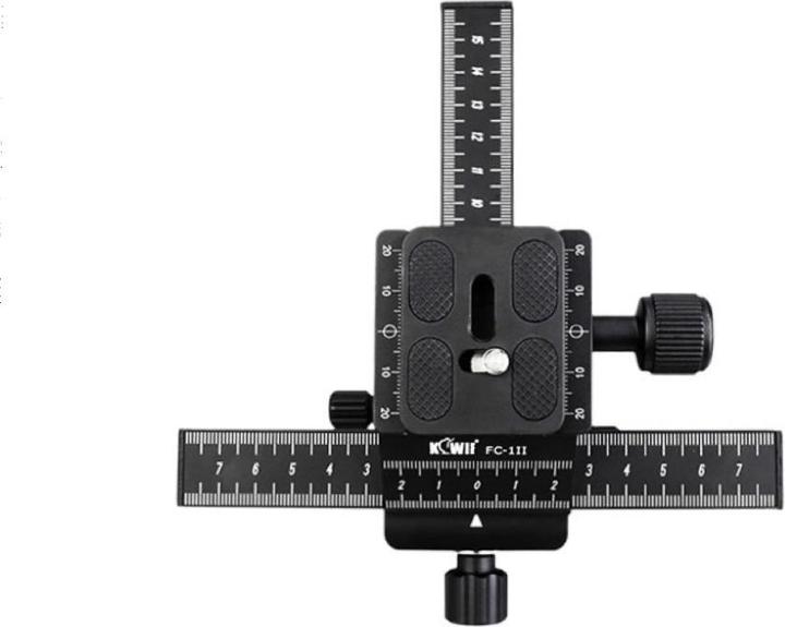Actual product image JJC Kiwi FC-1II Macro Slide Adjustment Slide 2 Axes (Swivel handle)
