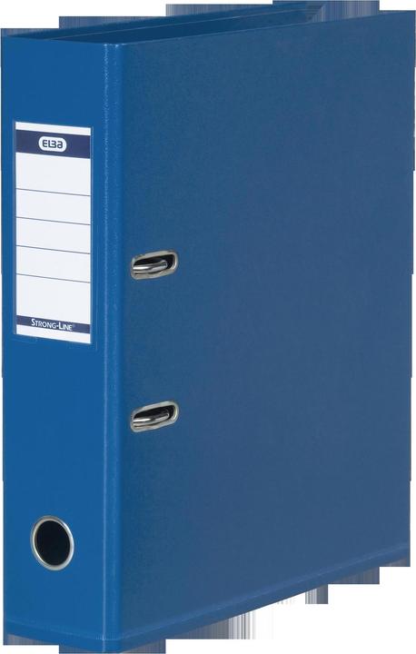Actual product image Elba Folder "Strong Line", A4, spine width: 80 mm, blue PP plastic cover, sturdy edge protection through (A4+, 80 mm, 1 Piece)