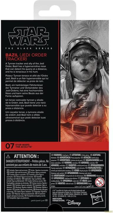 Produktbild Hasbro Star Wars: The Acolyte Black Series Actionfigur Bazil (Jedi Order Tracker) 10 cm