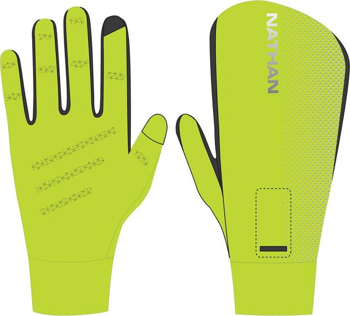Immagine prodotto Nathan Guanto Hyper Night Reflective Convertible Mitt Glove Guanti da corsa (S)