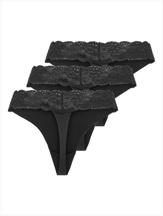 Actual product image Only Onlchloe Lace S.S Thong 3-Pack Acc Noos (XS, pack of 3)
