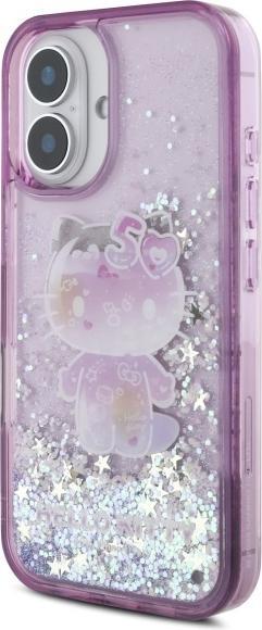 Produktbild Hello Kitty HKHCP16SL50PPU iPhone 16 6.1" fioletowy/purple hardcase Liquid Glitter 50TH Anniver (Apple iPhone 16)