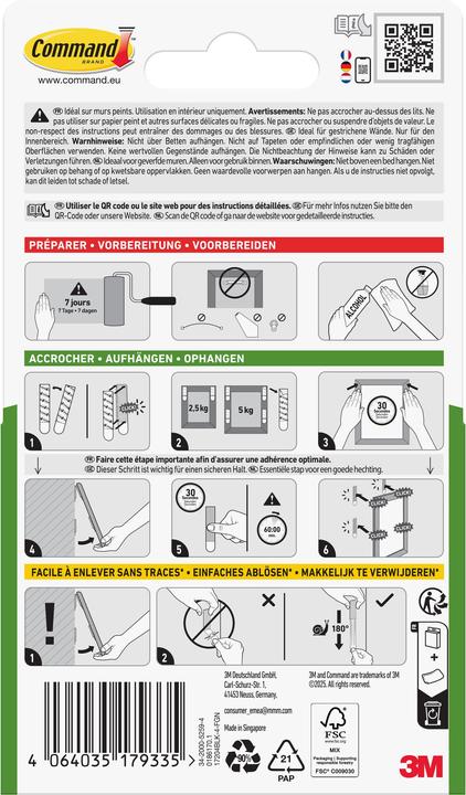 Image du produit Command Bildermontage Strips M (5.40 kg)