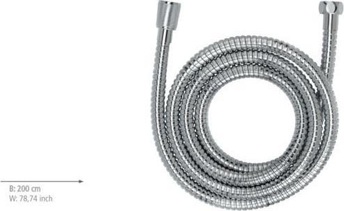 Image du produit Wenko Tuyau de douche en acier inoxydable 200 cm (200 cm)