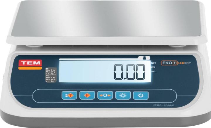 Produktbild TEM Tischwaage Waage Geeicht Ladenwaage Kontrollwaage Marktwaage Lcd 6 Kg/2 G