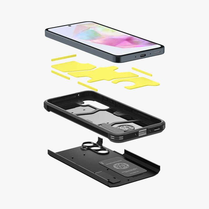 Actual product image Spigen Tough Armor Sam A35 5G czarny/black ACS07517 (Samsung Galaxy A35)