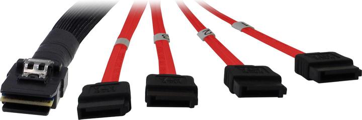 Actual product image Intertech Cable SFF 8087 4x SATA, -Z- for connection of 4 hard disks with 1 SAS controller