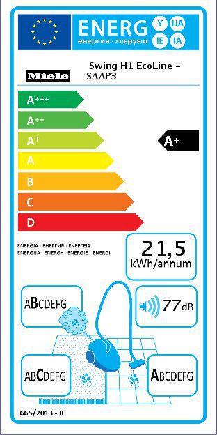 Etichetta energetica Miele Swing H1 Ecoline