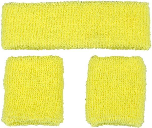 Produktbild Wicked Costumes 80er Retro Schweissbänder Set Neon Gelb
