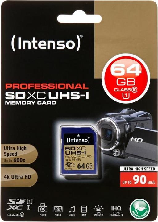Produktbild Intenso SDXC Card (64 GB, SDXC, U1, UHS-I)