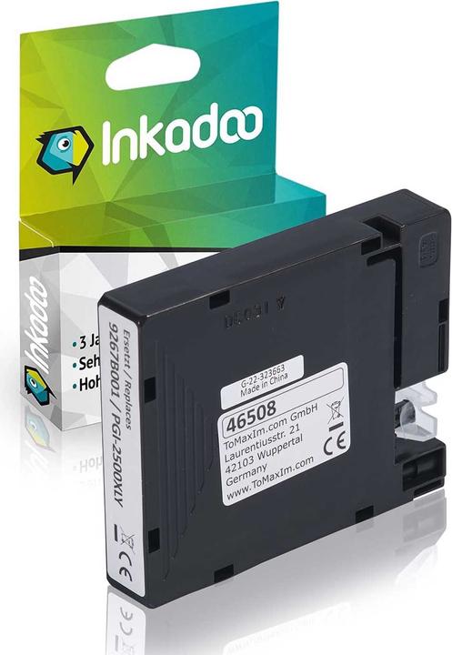 Produktbild Inkadoo kompatible Tintenpatrone als Ersatz für Canon PGI-2500XL passend für Canon Maxify iB 4000 Canon (Y)