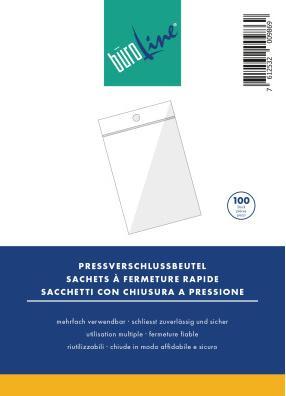 Immagine prodotto BüroLine Sacchetto con chiusura a pressione 90x110mm (10 Pezzo/i)