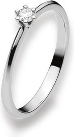 Image du produit Natsumi Schmuck Bague diamant or blanc 18C/750 0.10 ct H si (57, Or 750/18 K)