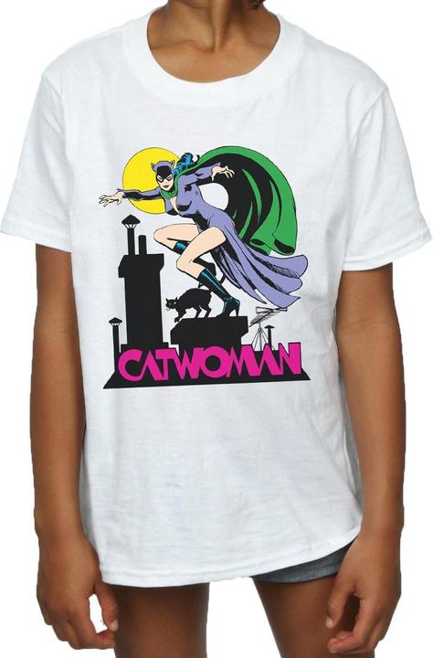 Actual product image Girls Catwoman Text Logo Cotton T-Shirt (128)