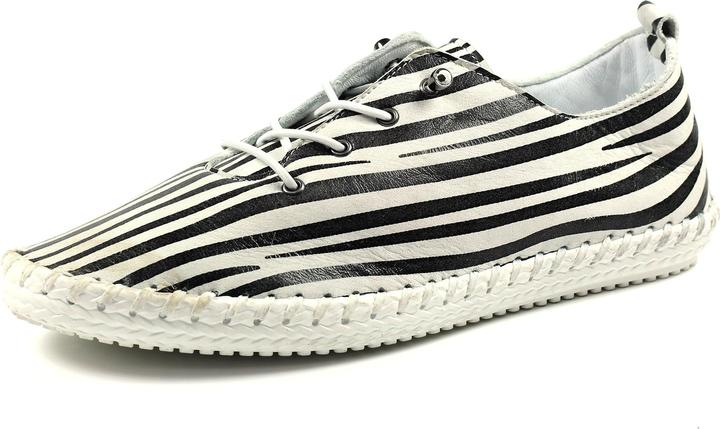 Actual product image Lunar Canvas Shoes St Ives Zebra Pattern Leather (40)