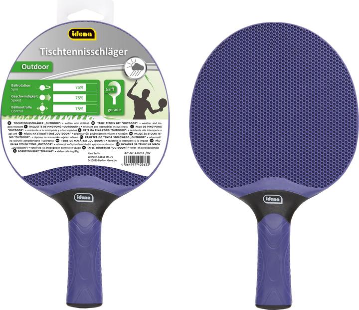 Actual product image Idena Table tennis bat outdoor blue