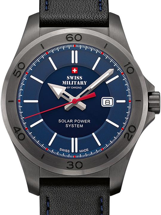 Swiss Military SMS34074.05 Herrenuhr Solar 42mm 10ATM (Analoguhr, 42 mm)