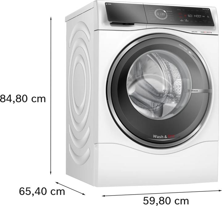 Produktbild Bosch Hausgeräte Bosch Serie 8, Waschtrockner, 10.5/6 kg, 1400 U/min., WNC254A90