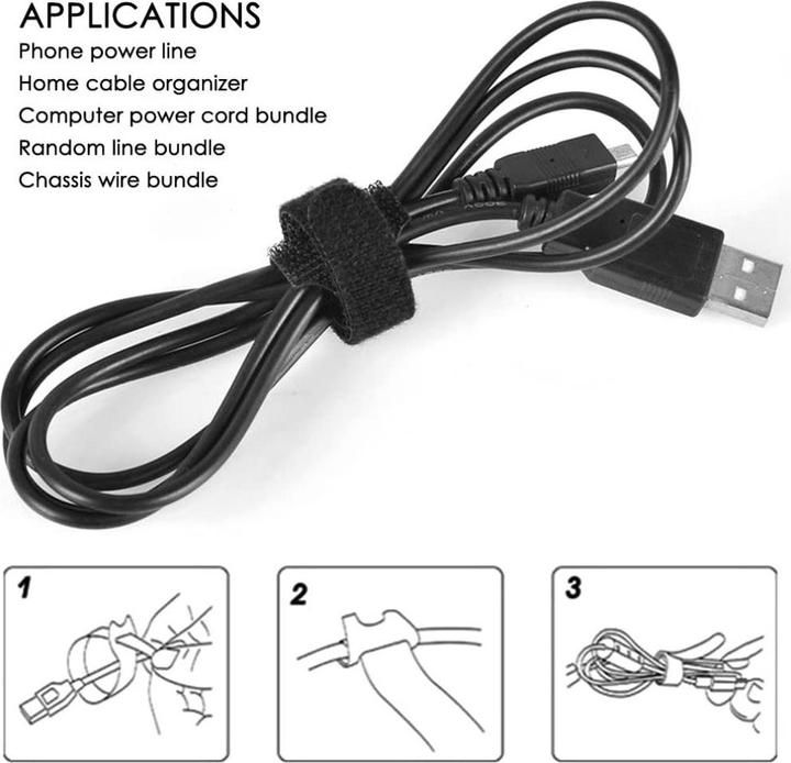 Produktbild Techly 109528 (Klettkabelbinder, 12 mm, 10 Stk.)