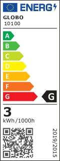 Energy Label Globo LED illuminant 1xLED E27 (E27, 3 W, 88 lm, 1 x, G)