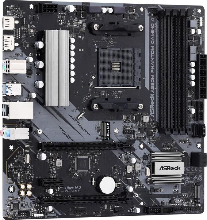 Actual product image AsRock A520M Phantom Gaming 4 (AM4, AMD A520, mATX)
