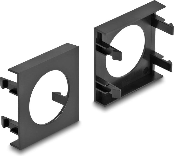 Immagine prodotto Delock Easy 45 copertura del modulo foro di taglio Ø 30,2 mm, 45 x 45 mm 5 pezzi nero (Montaggio a parete)